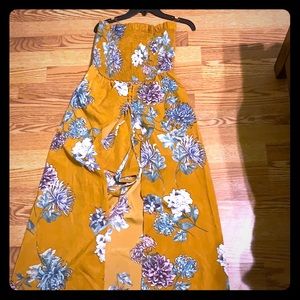 Strapless high low romper